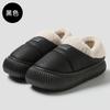 pu waterproof cotton slippers winter new bag heel indoor home non-slip soft sole outer wear cotton shoes winter