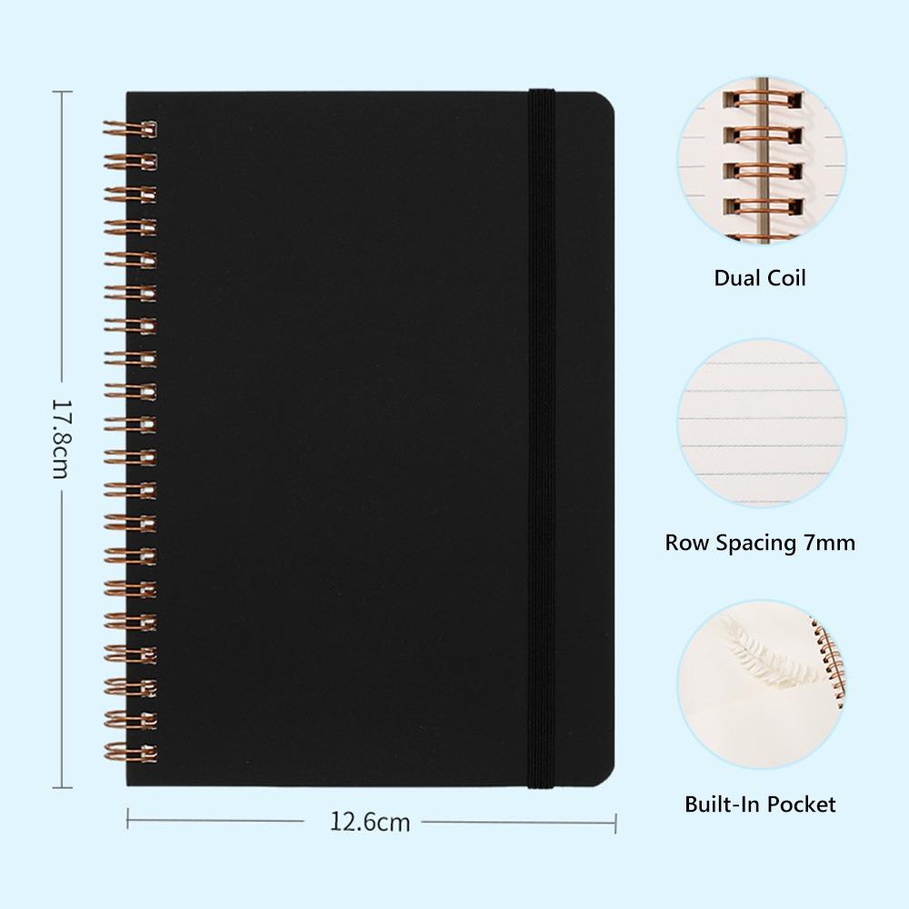 

Strap Design Diary Book B6 Writing Book Simple Memo Pad Students Stationery чёрный