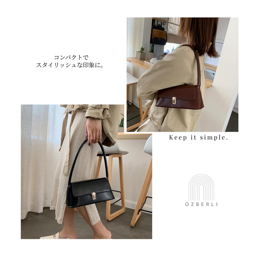 OZBERLI Shoulder Coordinating Commuting Suitable for Entrance and Kindergarten Handbag with Dress Korean Style Women's Bag/Handbag, Small, Compact,