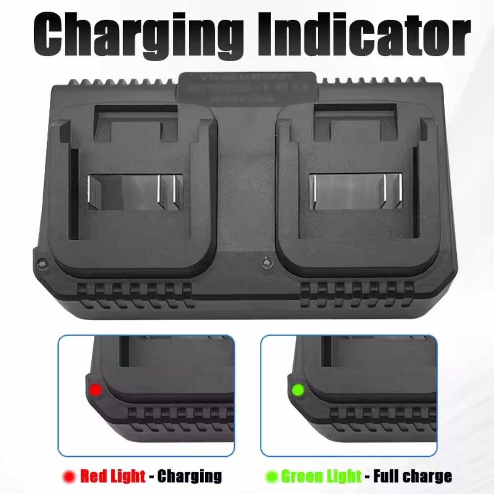 Lithium Battery Dual Charger 2 Ways Power Tool Battery Charger EU/US Plug For Makita 18V 21V Battery BL1415/1815/1830/1850
