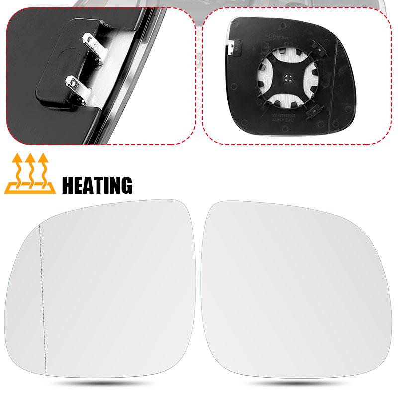 Left Right Side Mirror Glass With Heated Convex Base For VW Amarok 2010-2018 Transporter Multivan 2010- Caravelle 2014-2018