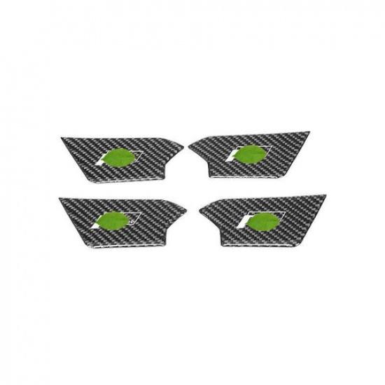 For Volkswagen Atlas 2018- Real Carbon Fiber Inner Door Bowl Cover Trim 4PCS