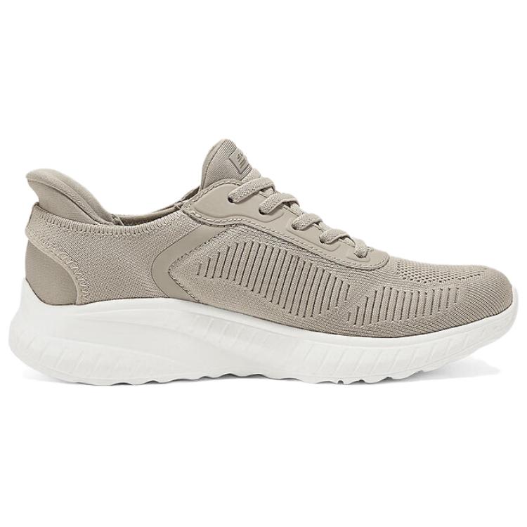 Skechers Bobs Sport Zapatillas Casuales Cómodas Absorbentes de Impactos Duraderas de Caña Baja para Mujer Gris Marrón 117497-TPE