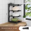 Yunshuang Edelstahl 4-stöckiges Küchenregal