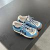 Retro Leather German Training Shoes Women's 2025 New Breathable and Versatile Small Flower Wave Casual Sports Shoes Platform Forrest Gump Shoes Women