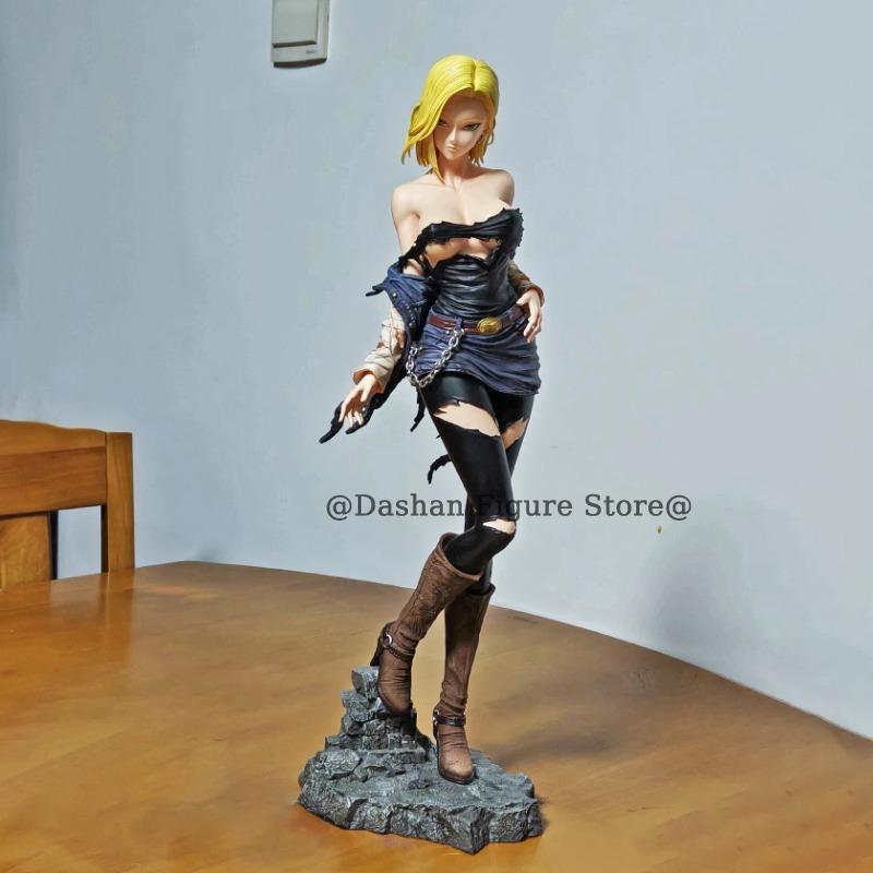 30cm Android 18 Action Figure Anime Gk Collectible Model Toys PVC Ornaments Glamour Glitter Lazuli Figurine Statue