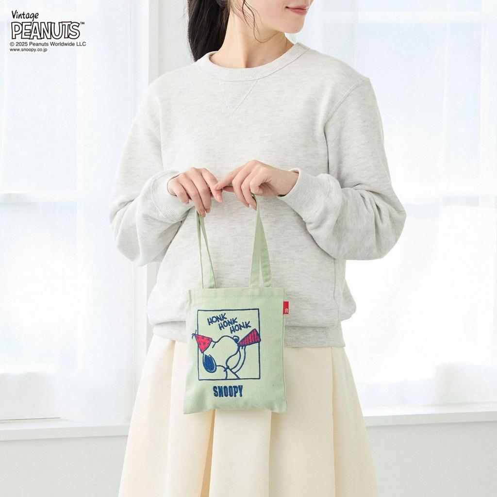 Snoopy Tote Bag, Women's, Recycled Cotton, Mini Flat, IP.Baby.Peanuts-0T 8444