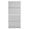 Vidaxl 4-Tier Mirror Shoe Cabinet, Oak Color, 63X17X134 Cm