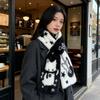 Winter Cute Black and White Double-sided Kitten Scarf Women's Water Imitation Mink Hair Does Not Lose Hair Light Luxury High-end Warm Scarf Men
