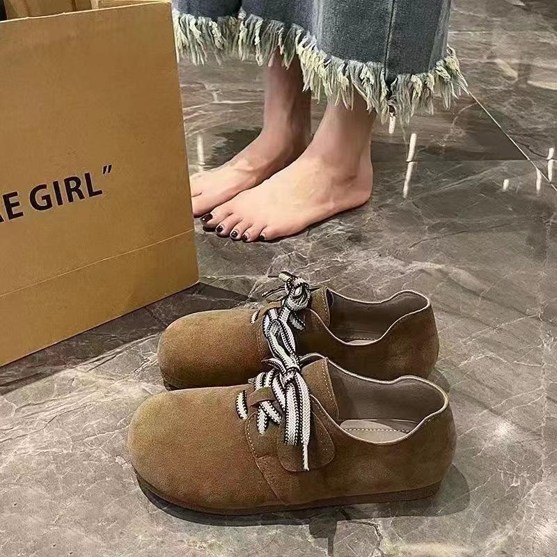 

Huiliya ретро бокен обувь на плоской подошве женская 2025 осень новая универсальная мягкая подошва ленивая обувь одинарная обувь женская 998-6 40