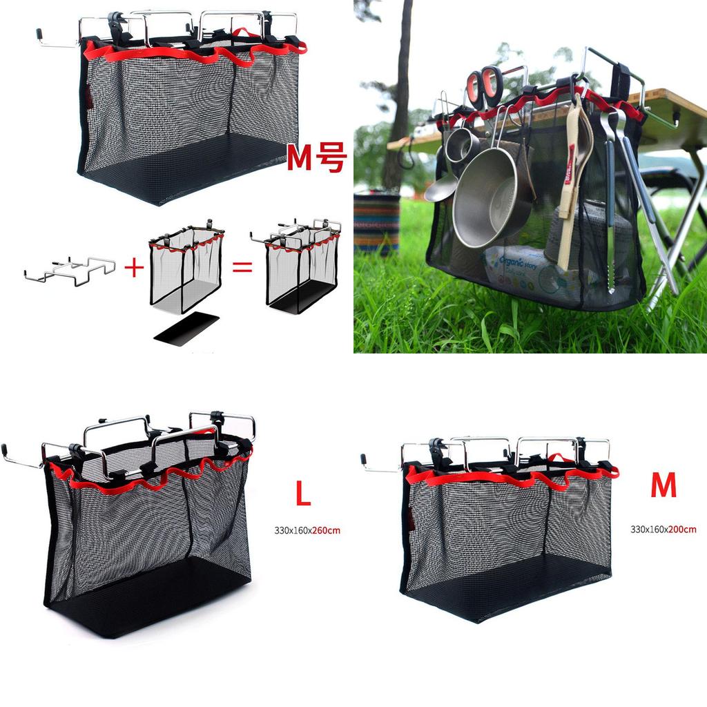 Vielseitiges BBQ-Drahtgitter-Aufbewahrungsgestell mit praktischer Tragetasche zur einfachen Organisation