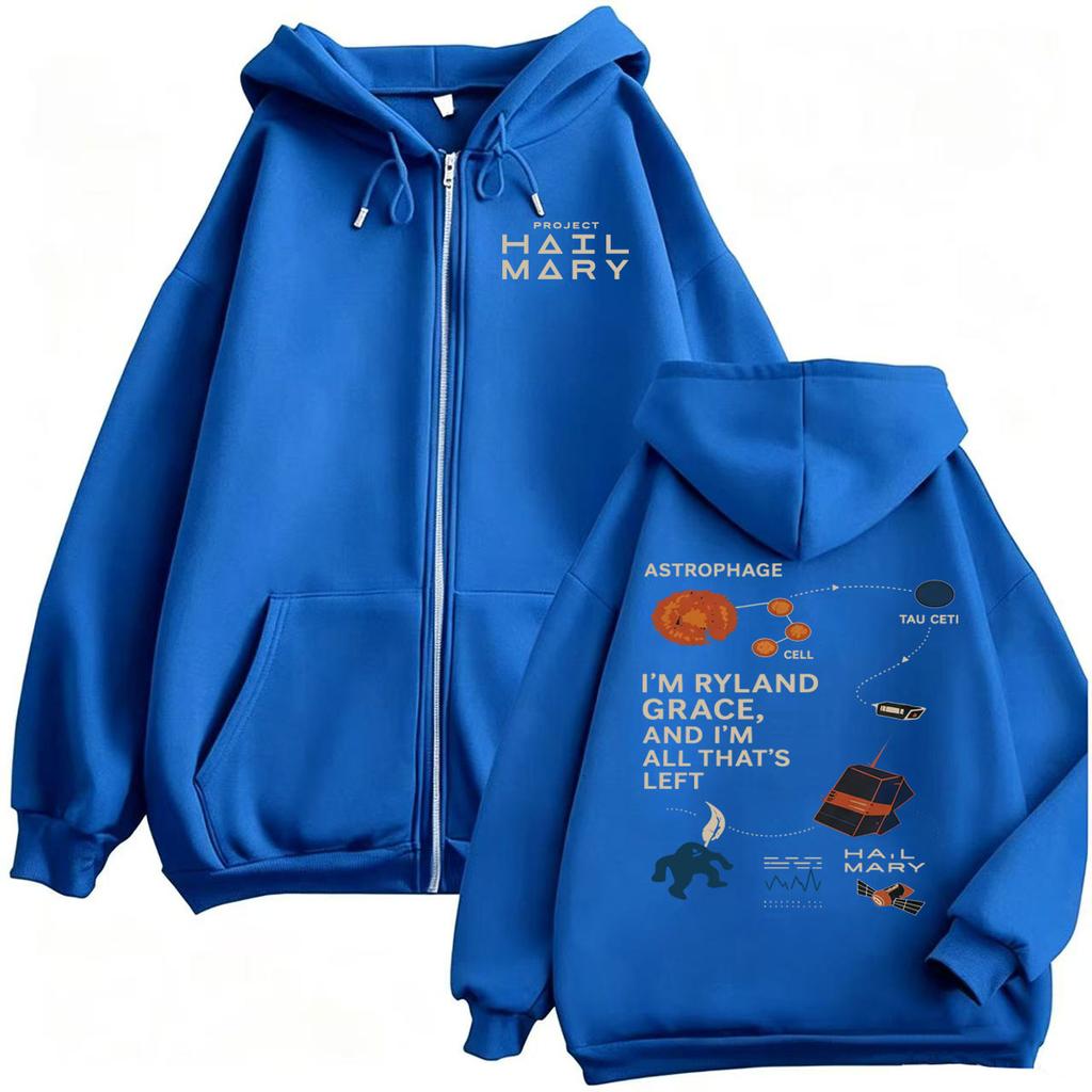 Project Hail Mary Fan Gift Zipper Hoodies Men Women Fashion Humor Gothic Sweatshirt Jacket Coats Casual Hoodie