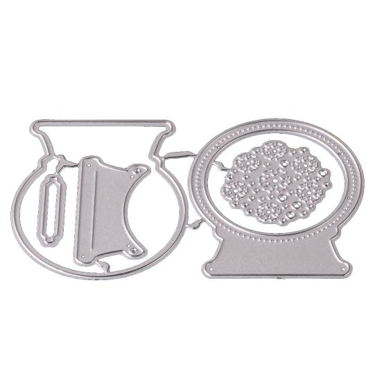 

Xmas Crystal Ball Shape Embossing Cutting Die Kids DIY Scrapbook Card Mold Decor серебряный