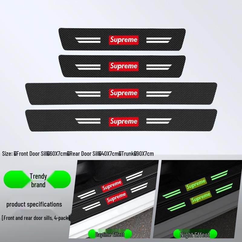 Compatible Door Sill Trim and Protective Anti-Stepping Stickers for Haval H6, M6, H9, Big Dog, First Love, and F7 - Glow-in-the-Dark Option Available.