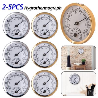 2-5 Stück Wandmontiertes Mechanisches Thermometer Hygrometer Zifferblatt Temperatur Feuchtigkeitsmesser Innen Haushalts Temperatur Sensor