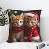 Pillow Cover Christmas Kittens (2)  Cute Funny Pillow Case For Sofa Couch Bed Living Room Pillowcases