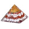 Laxmi Pyramid with Gomati Chakra, Rudraksha & Cowrie – 75mm Pyramid Vastu Yantra for Home, Meditation & Wealth