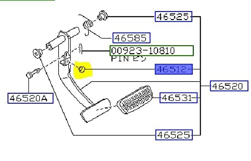 NISSAN (Nissan) genuine parts stopper pedal part number 46512-H0101