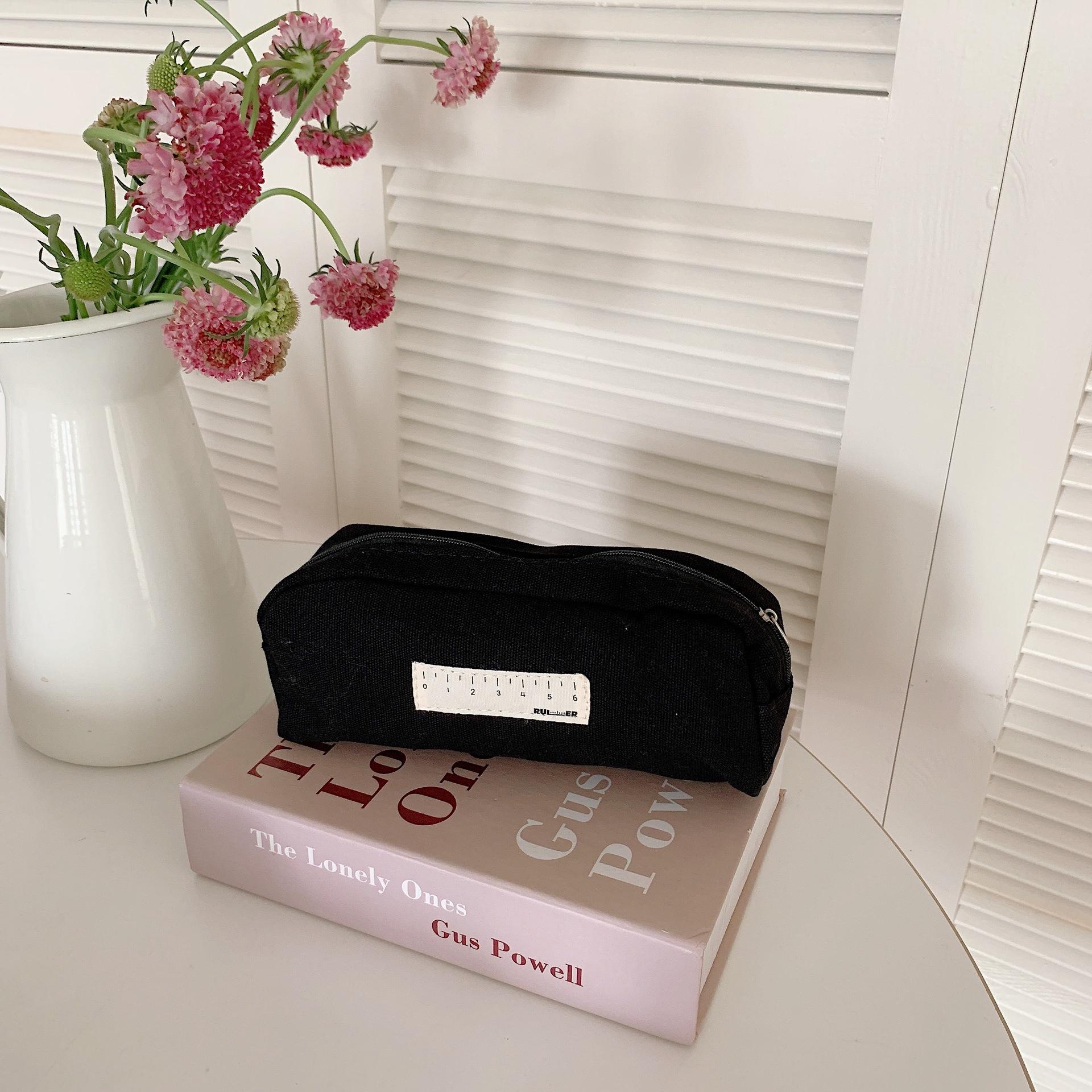 

Холщовый Модный Чехол для Карандашей с Сетчатым Отделением для Макияжа и Хранения Путешествия StyleA