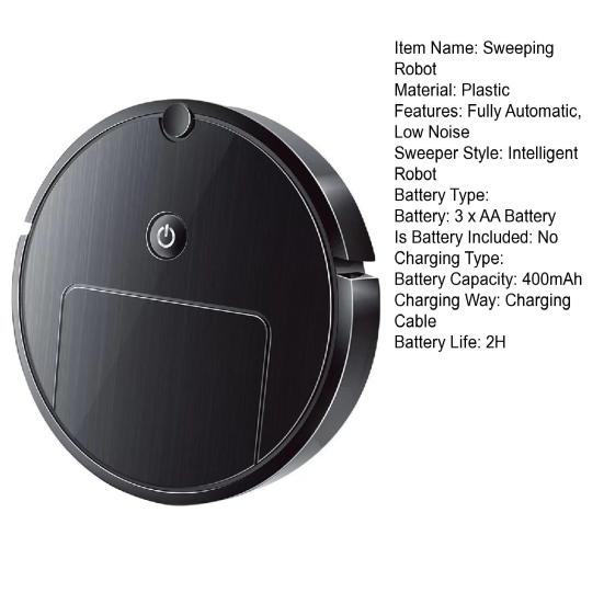 Sweeping Robot USB Fully Automatic Mopping And Vacuum Cleaner One-Click Start Powerful Cleaning Robot Slim Silent Mopping Robot for Home Office
