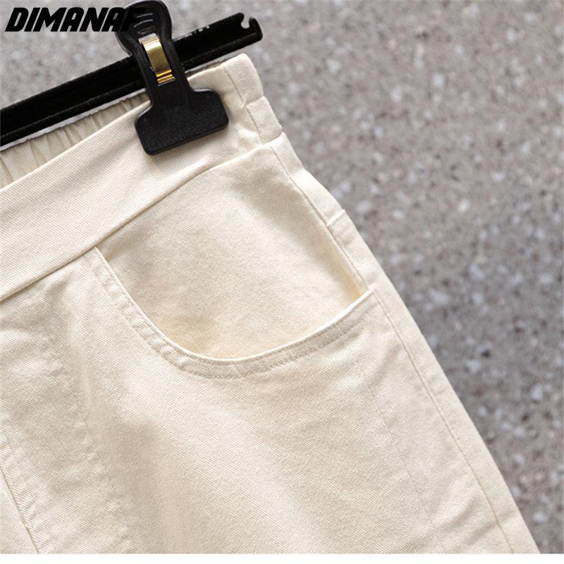 DIMANAF 2023 Plus Size Jar Dámske Elastické nohavice Patchwork Voľné Dámske nohavice Nohavice 5XL Čiernobiele