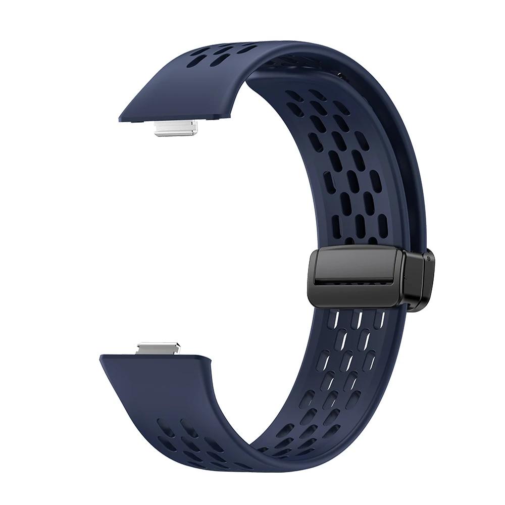 Magnetic D Folding Buckle Silicone Band For Huawei Watch Fit 3 4 4Pro Strap for HUAWEI Fit 3 Fit 4 Fit4Pro Sports Bracelet Belt