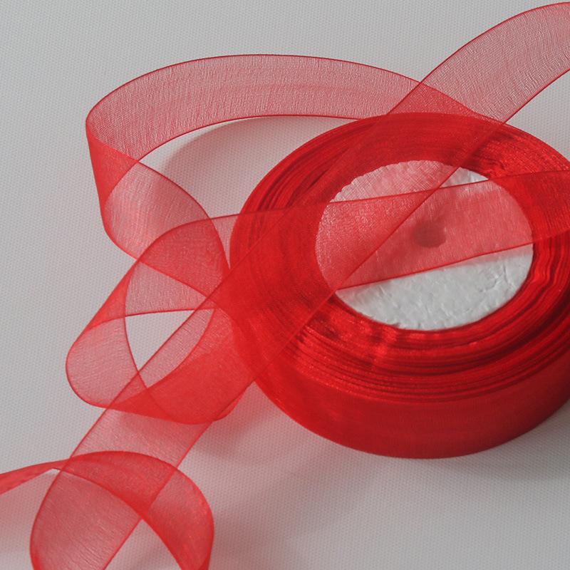 Handmade Hair Tie DIY Gift Packaging Materials Flower Ribbon Chiffon Ribbon Organza Silk Colorful Ribbon Ribbon Bow DIY Flower Handmade