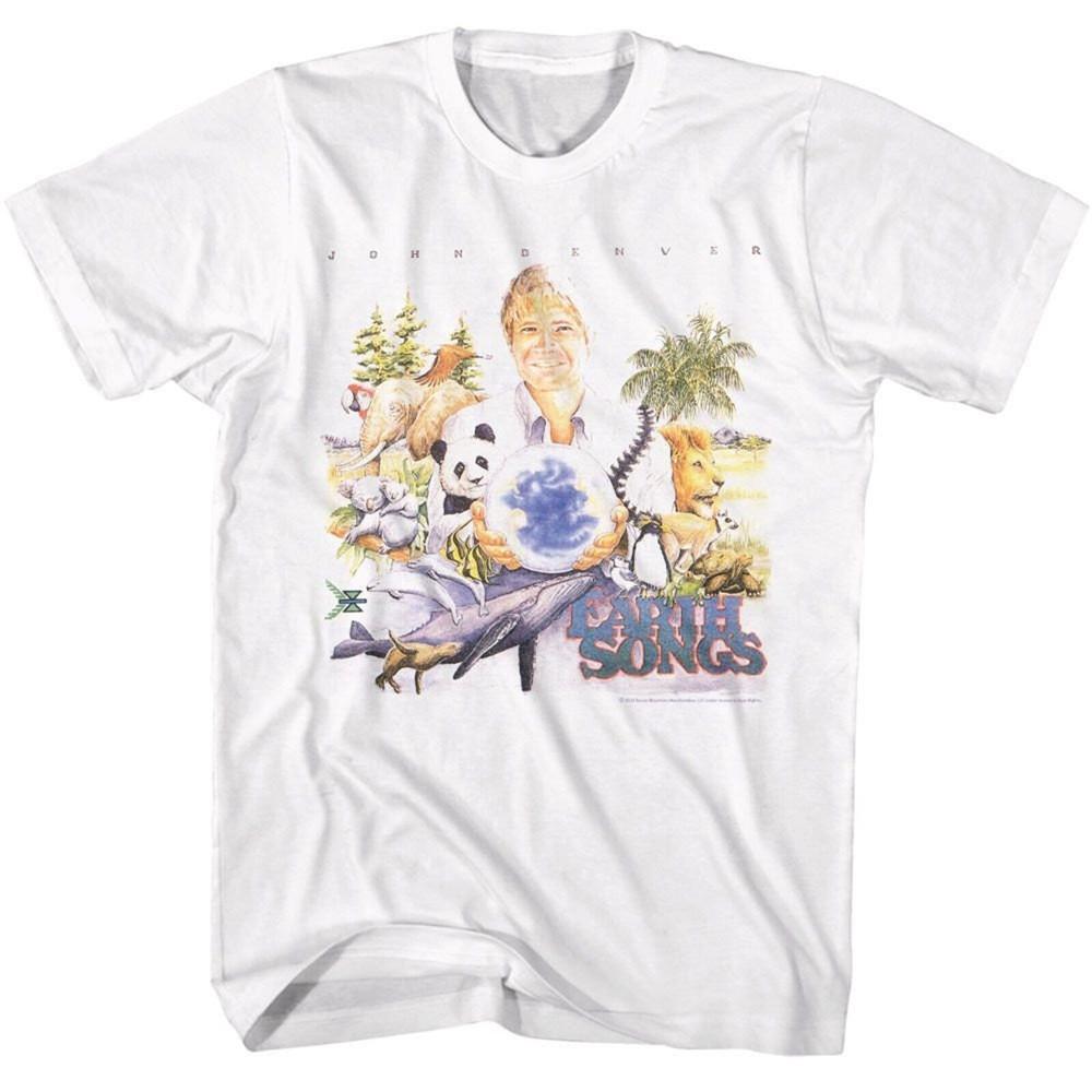 John Denver Earth Songs Album Cover White T-Shirt Unisex T-Shirt M