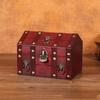 Traditional Wooden Storage Chest Dateless Locking System Compact Organizers Decorative Home Accent Storage Container