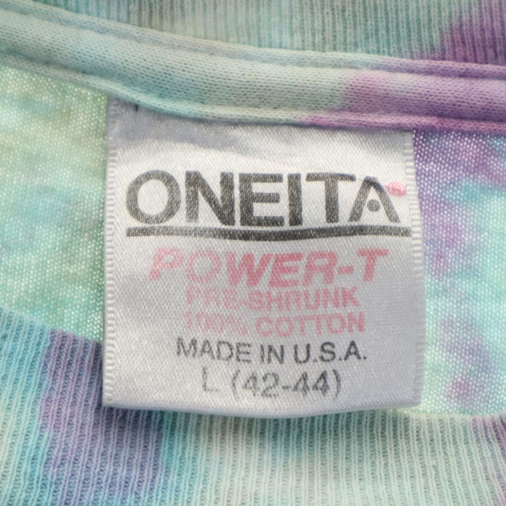 ONEITA 90s Made in USA Tie-dye Pattern Short sleeve The Allman Brothers Band T-shirt Men's Used