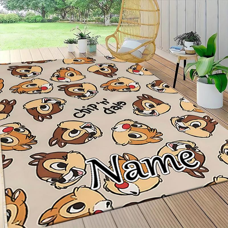 Custom Name Chip 'n' Dale Adventure Carpet Rug Customizable Soft Washable Anti-Slip Home Living Room Sofa Mats Personalized Rug. 0909390