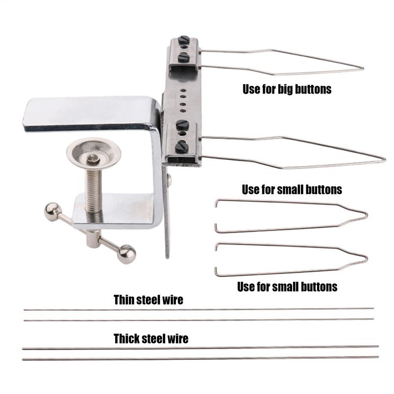Knopfhilfe Werkzeug Verstellbares Doppelkopf-Hilfswerkzeug Knopfhilfe Werkzeug Nähmaschinenzubehör Manuelle Klemme Knopf