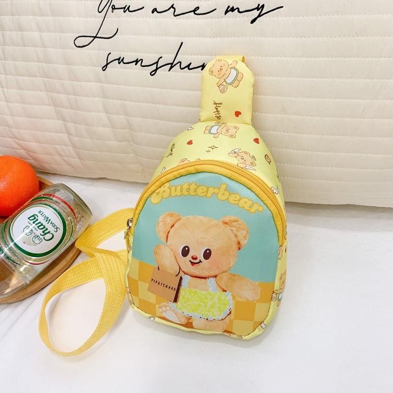 Butter Bear Bag Kids Print Nylon Crossbody Bags Spacious Designs Breathable