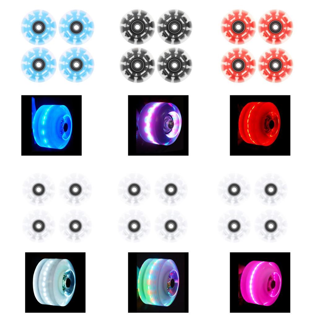 4 Packung Roller Skate Wheels with Bearings for Double Row Skateboard