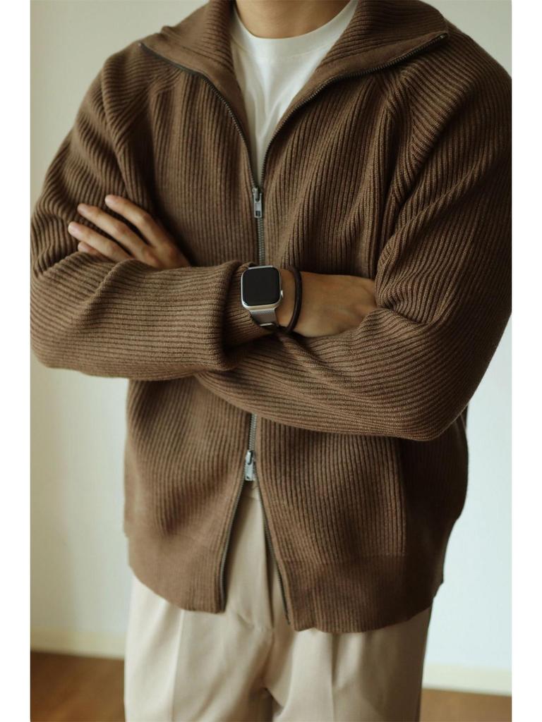 Herren Schwere Strick-Reißverschlussjacke: Warm, Anti-Pilling, Lässig & Klassisch für Herbst/Winter