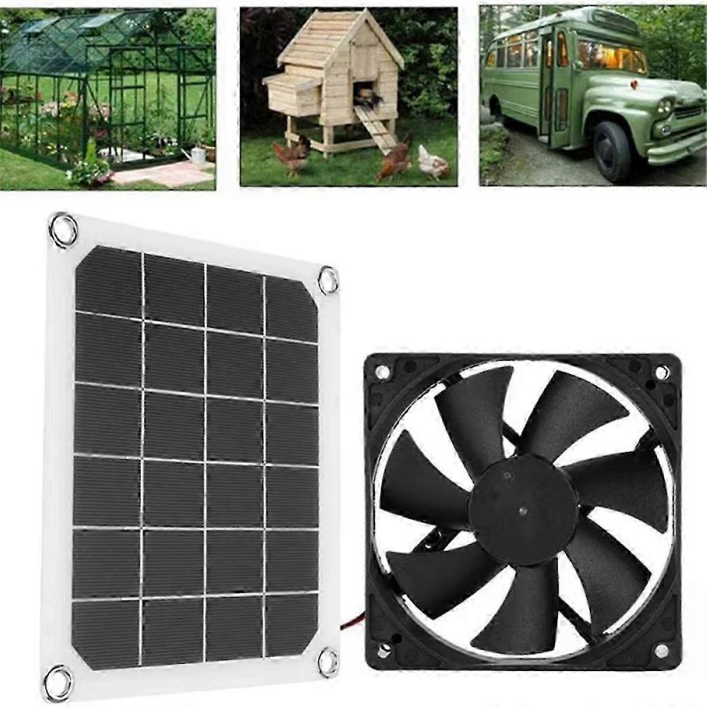 Solar Panel Ventilator - Mini Greenhouse, Motorhome & Chicken House Exhaust Fan 10w Tailored Design