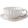 OLOEY Retro Chrysanthemum Ceramic Coffee Cup & Saucer