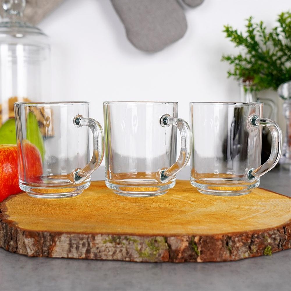 3x Glasses for Coffee, Tea, Drinking, Hot and Cold Beverages Glass Set