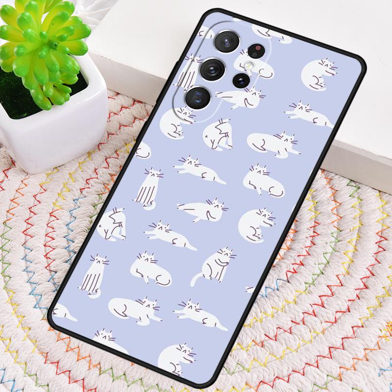Cute Cat Pattern Phone Case for Samsung Galaxy note 10 pro S26 Ultra S23 S24 FE S25 S21 S22 PLUS shockproof Cove
