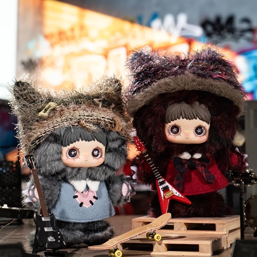 MayMei Kätzchen Akademie Serie Plüsch Schlüsselanhänger Blind Box, Weiche gefüllte Vinyl Gesichts Sammlerstück Plüschpuppe, Kawaii Mystery Spielzeug für Tasche Geldbörse Rucksack, Geschenk