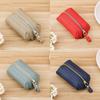 Leather Girls Mini Key Wallet With Zipper Coin Pocket For Daily Use