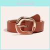 Fashionable Womens Leatherlook Belt With Alloy Buckle For Casual Or Office Wear
