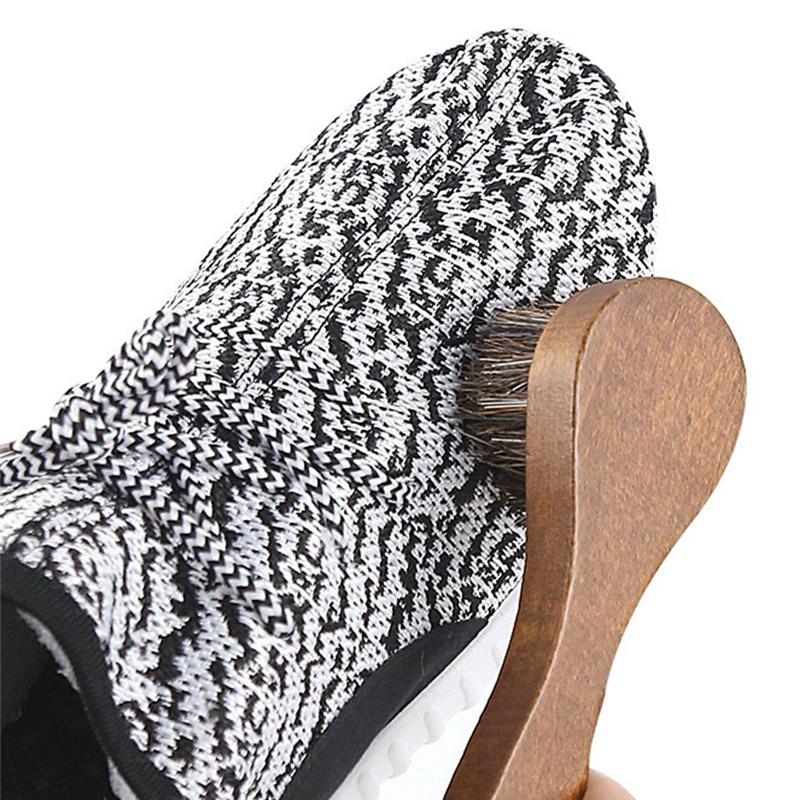 A96I-1Set Shoe Polish Kit Leather Shoe Cleaning Brush Care Clean Tool Shoe Dust Remover Shoe Brush