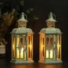 2Pcs Vintage Hanging Candle Holder Nordic Lanterns Candlestick Lantern Metal Candleholder Aesthetic Wedding Home Decoration