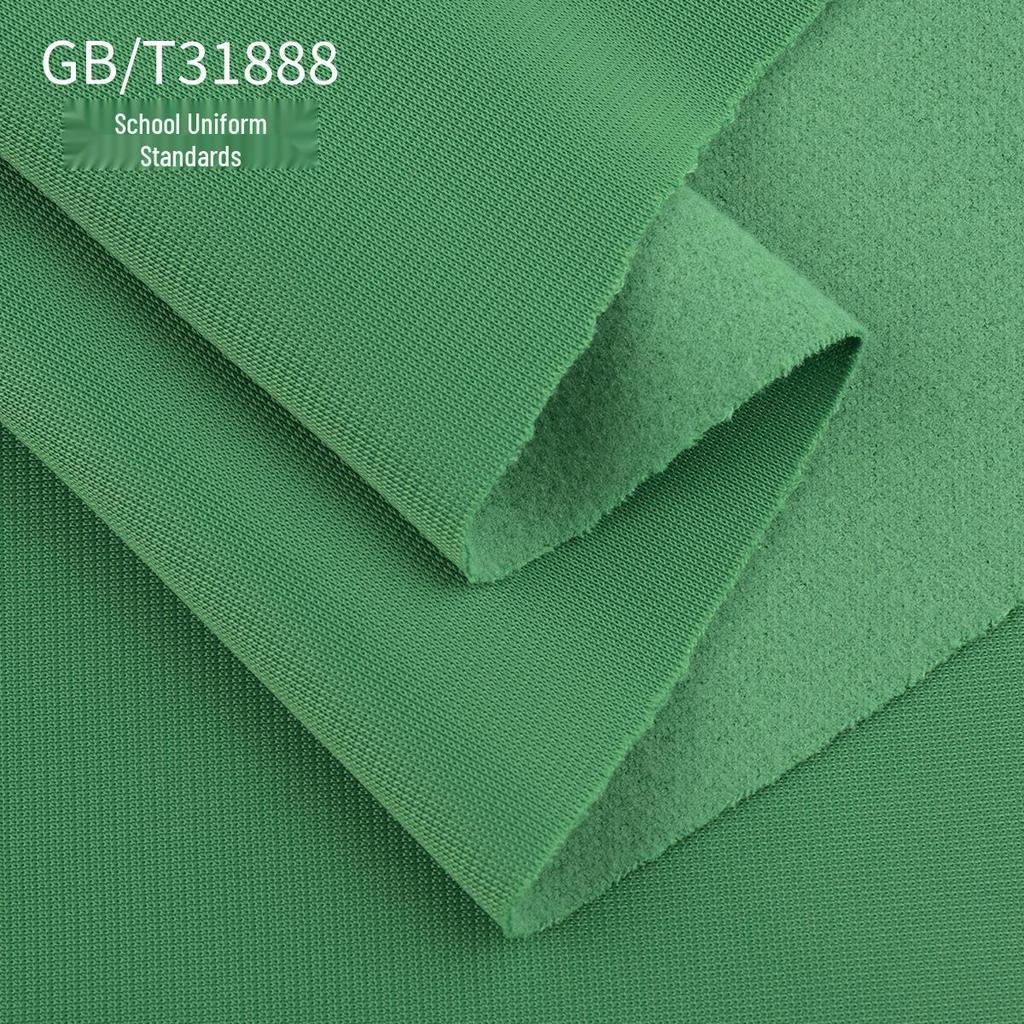 Golden Light Velvet Polyester Fabric for Sportswear and School Uniforms