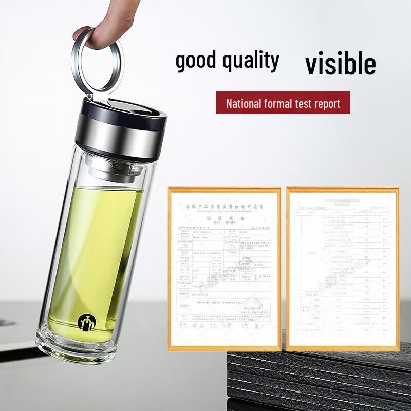 Fuguang Double-Layer Glass Tea Infuser Bottle