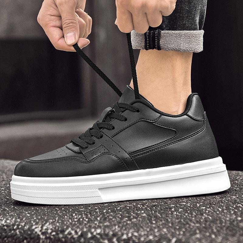 6cm 8cm Platform Elevator Shoes Men Lifting Board Shoes White Height-Increasing Flat Sneakers Height Increase Board Casual Shoes