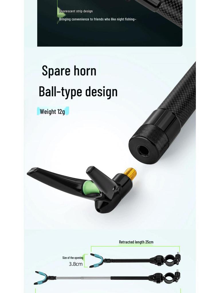 Ultra-Light Carbon Fiber Rod Holder with Ground Stake for Fishing Box