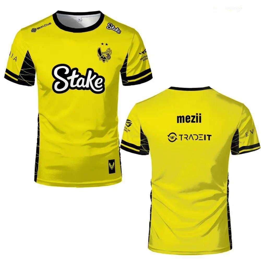 Team Vitality Esports Club University 2025 IEM Cologne Dres CSGO Pro League Major Tréninková Uniforma Unisex Nové Žluté Tričko