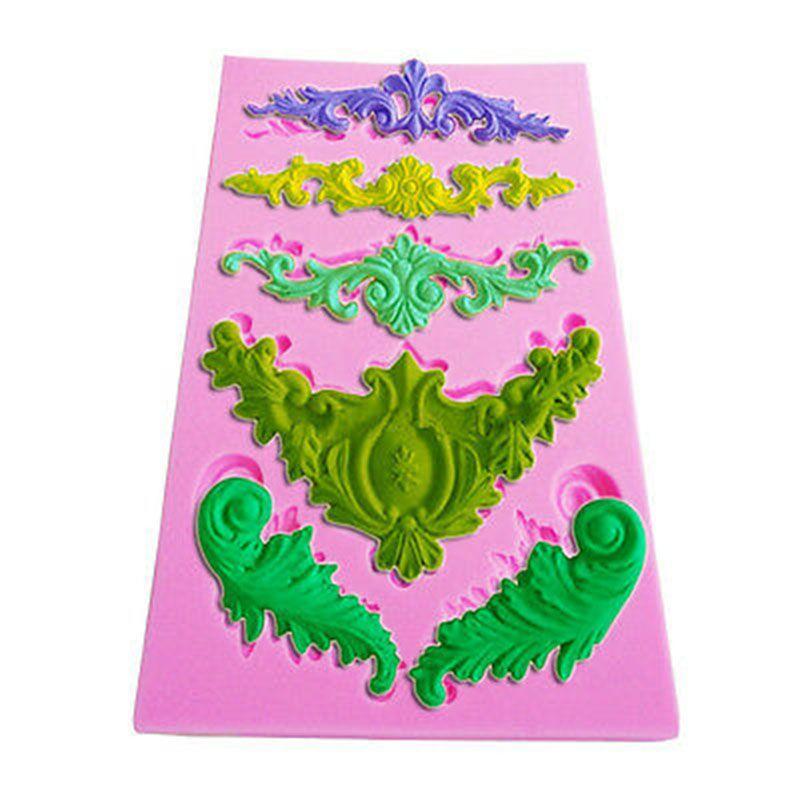 Premium Quality Silicone Fondant Mould With Vintage Baroque Cake Border Design